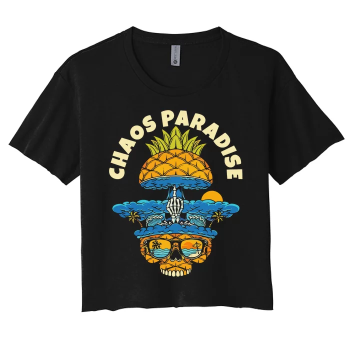 Chaos Paradise The Skull Reserve Women's Crop Top Tee