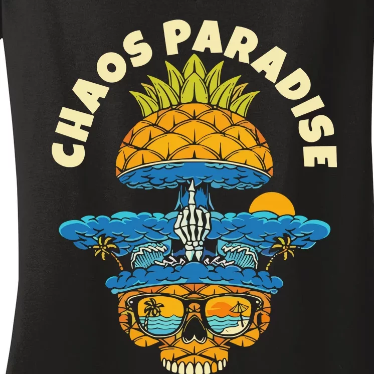 Chaos Paradise The Skull Reserve Women's V-Neck T-Shirt