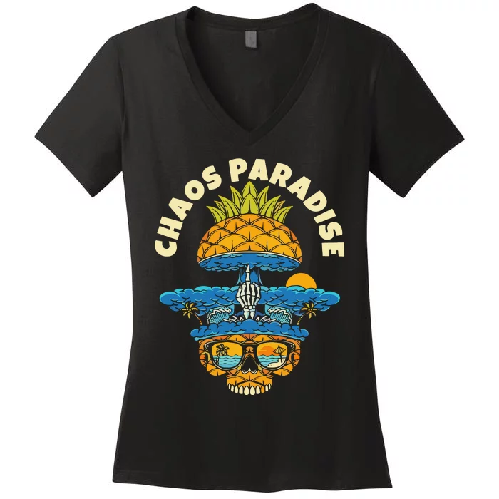 Chaos Paradise The Skull Reserve Women's V-Neck T-Shirt