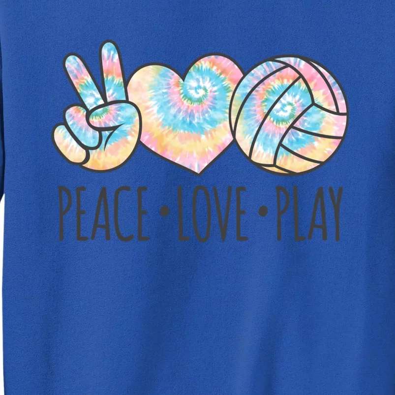 Cute Pink Tie Dye Volleyball Teen Peace Love Play Cool Gift Sweatshirt