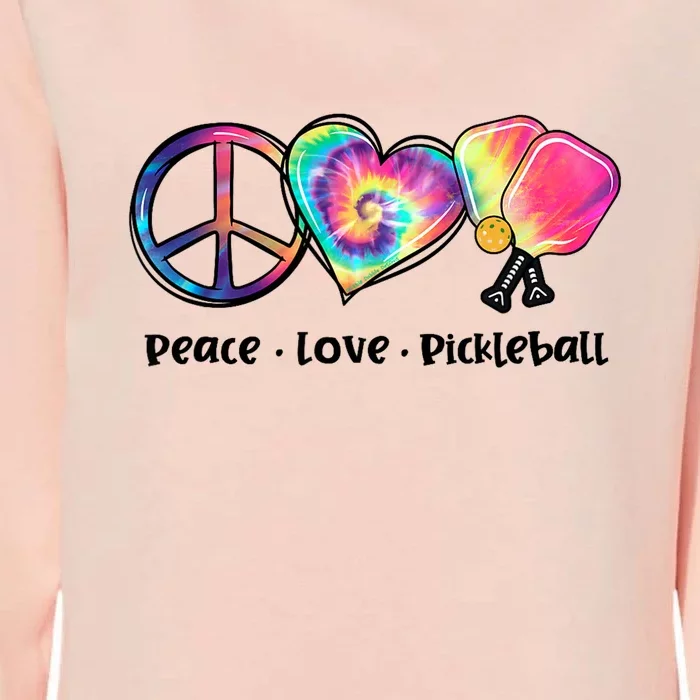 Cute Pickleball Tie Dye Peace Love Pickleball Lovers Gift Ideas Womens California Wash Sweatshirt