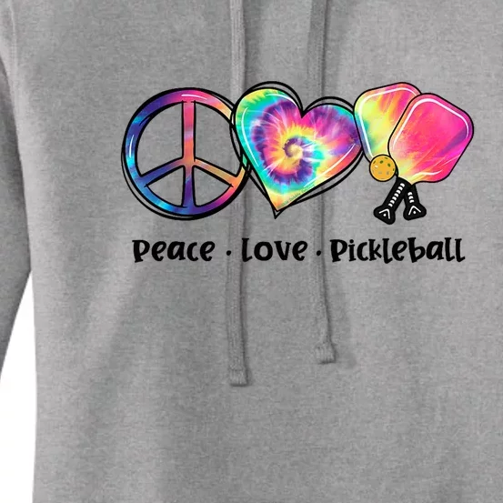 Cute Pickleball Tie Dye Peace Love Pickleball Lovers Gift Ideas Women's Pullover Hoodie