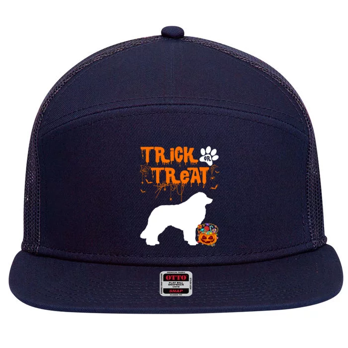 Cute Pyrenees Trick Or Treat Halloween Dog Lover Gift 7 Panel Mesh Trucker Snapback Hat