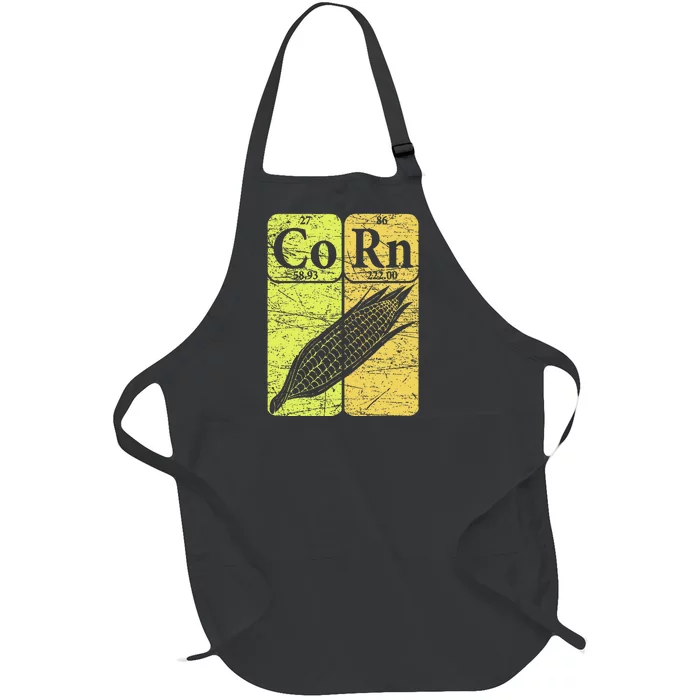 Corn Periodic Table Elements Corn Lover Retro Sweet Corn Full-Length Apron With Pocket