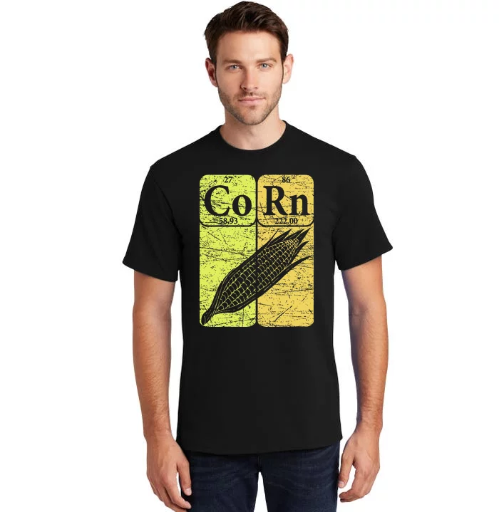 Corn Periodic Table Elements Corn Lover Retro Sweet Corn Tall T-Shirt