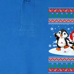 Cute Penguin Ugly Christmas Sweater Xmas Light Penguin Lover Gift Softstyle Adult Sport Polo