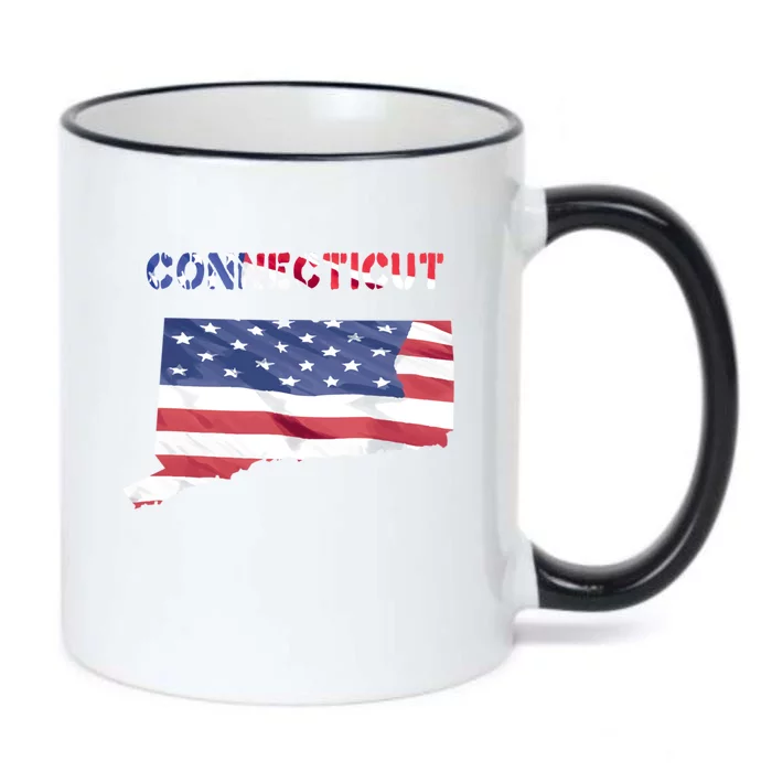 Connecticut Proud United States America Patriot Flag Pride Gift Black Color Changing Mug