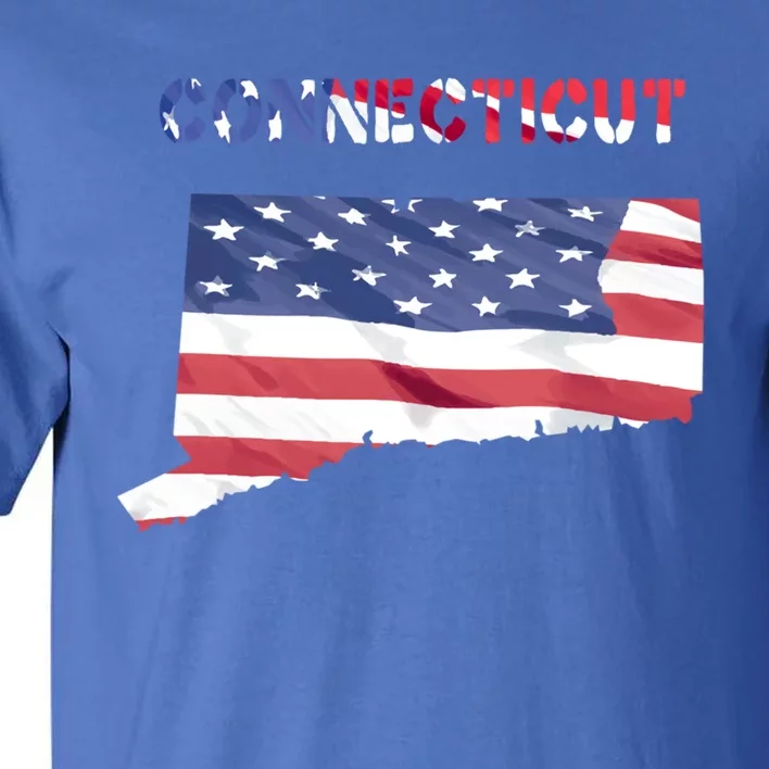 Connecticut Proud United States America Patriot Flag Pride Gift Tall T-Shirt