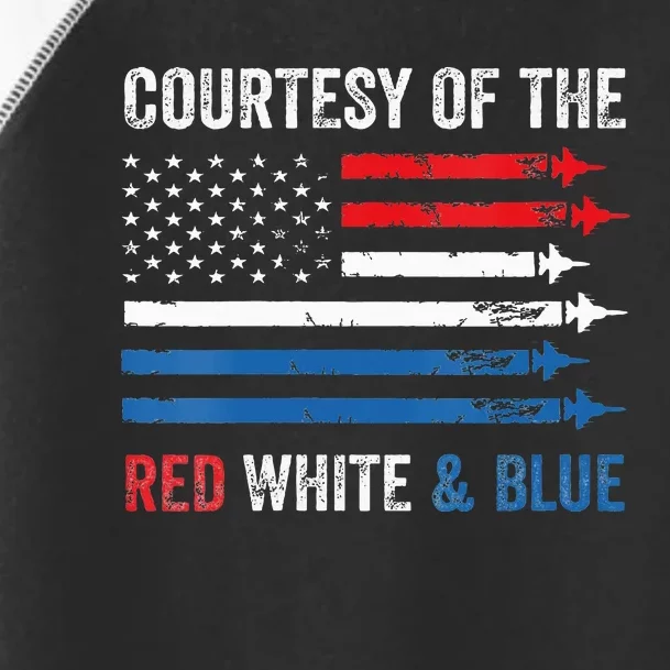 Courtesy Patriotic Us Flag Toddler Fine Jersey T-Shirt