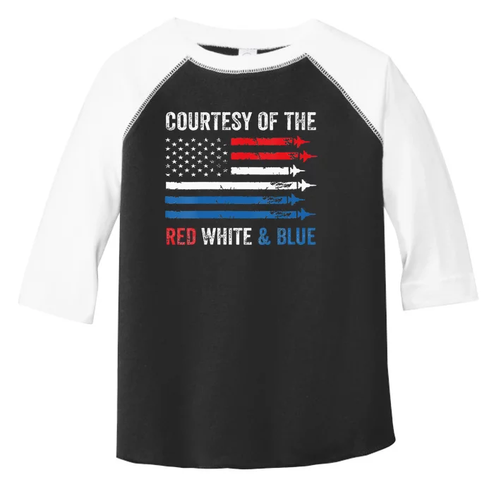 Courtesy Patriotic Us Flag Toddler Fine Jersey T-Shirt