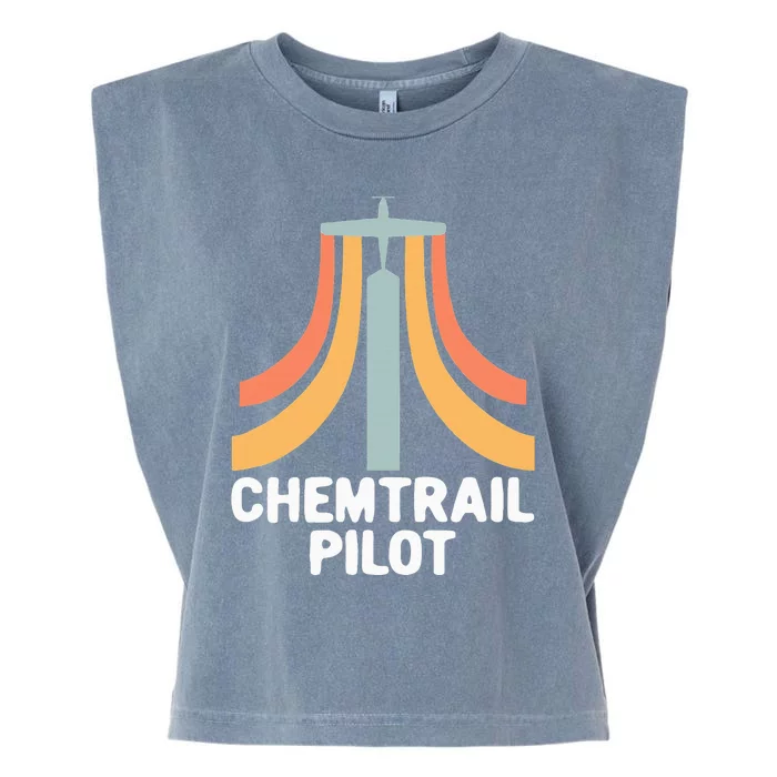 Chemtrail Pilot Uniform Chemtrails Defense Garment-Dyed Women's Muscle Tee