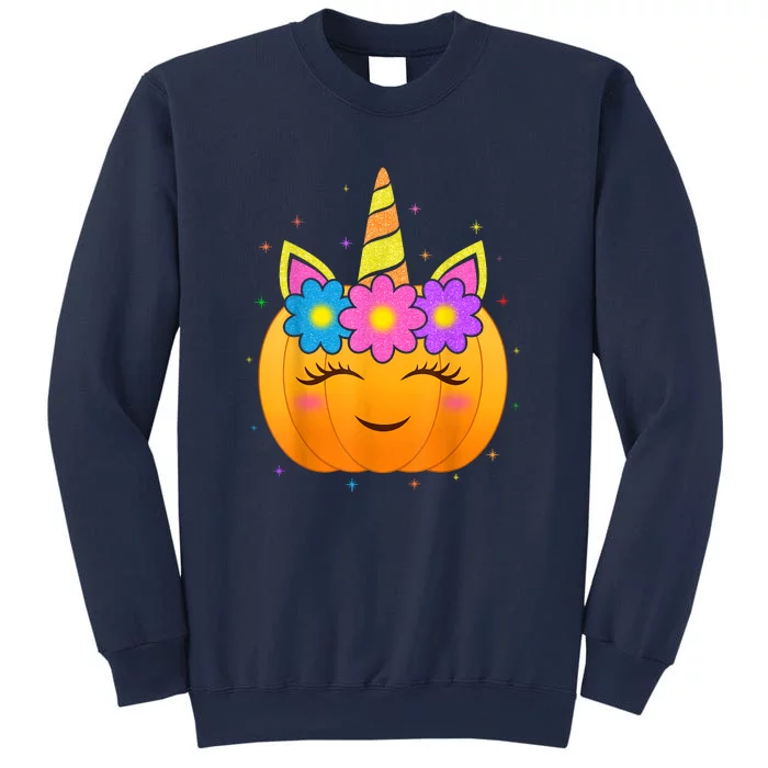 Cute Pumpkin Unicorn Funny Halloween For Girls Kids Gift Sweatshirt