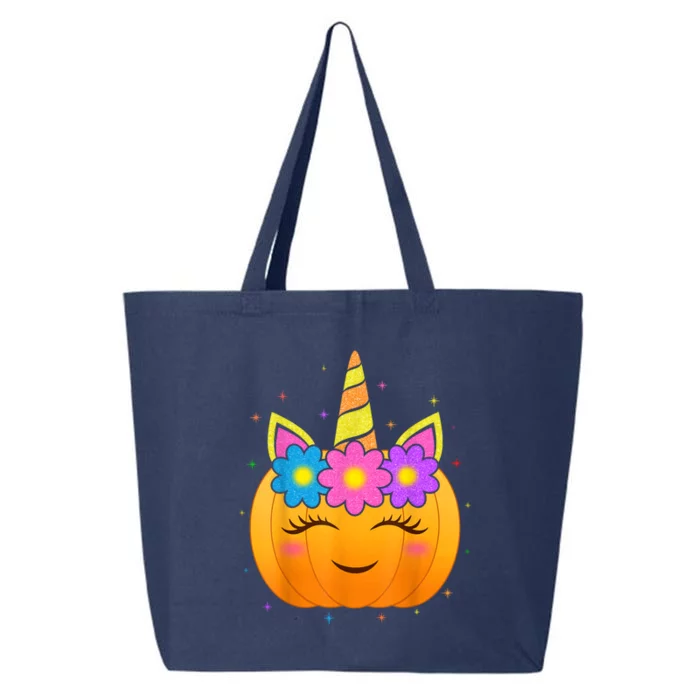 Cute Pumpkin Unicorn Funny Halloween For Girls Kids Gift 25L Jumbo Tote