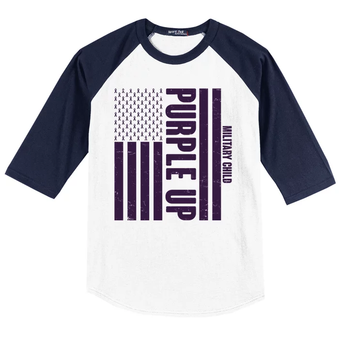 Cool Purple USA American Flag Baseball Sleeve Shirt