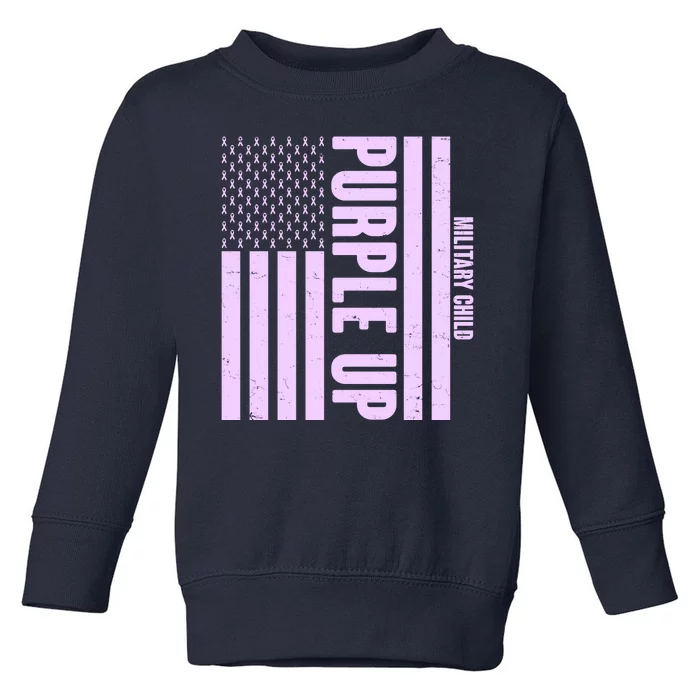 Cool Purple USA American Flag Toddler Sweatshirt