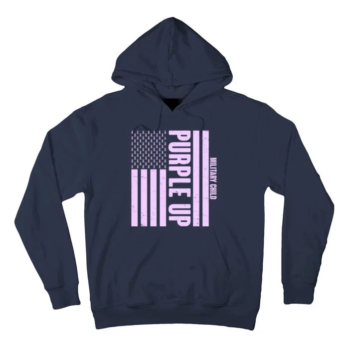 Cool Purple USA American Flag Tall Hoodie