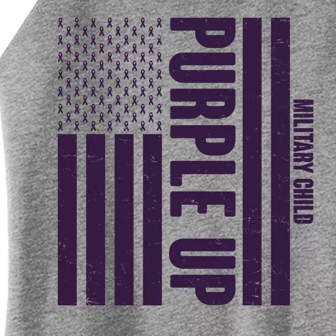 Cool Purple USA American Flag Women’s Perfect Tri Rocker Tank