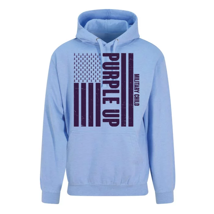 Cool Purple USA American Flag Unisex Surf Hoodie