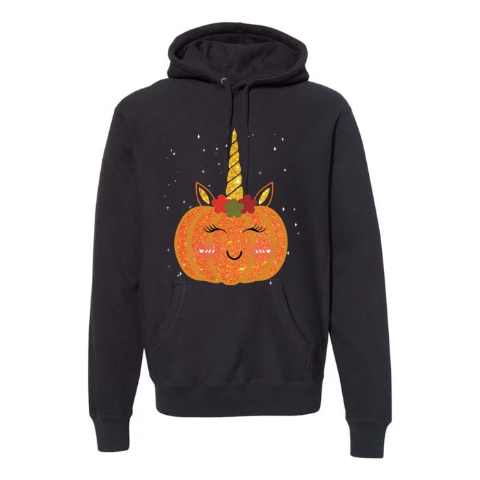 Cute Pumpkin Unicorn Halloween Premium Hoodie