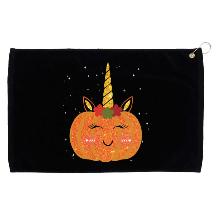 Cute Pumpkin Unicorn Halloween Grommeted Golf Towel