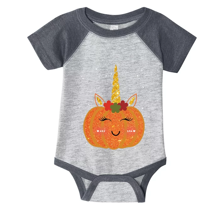 Cute Pumpkin Unicorn Halloween Infant Baby Jersey Bodysuit