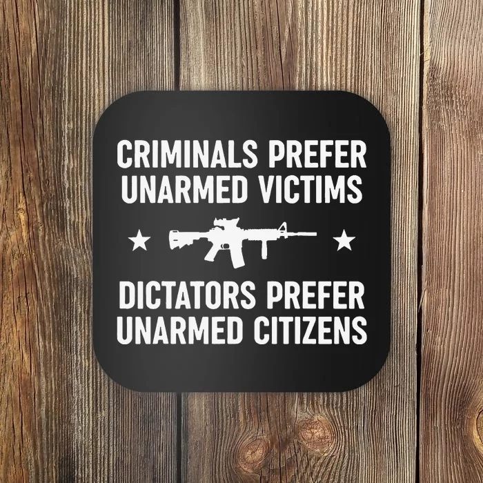 Criminals Prefer Unarmed Victims Coaster