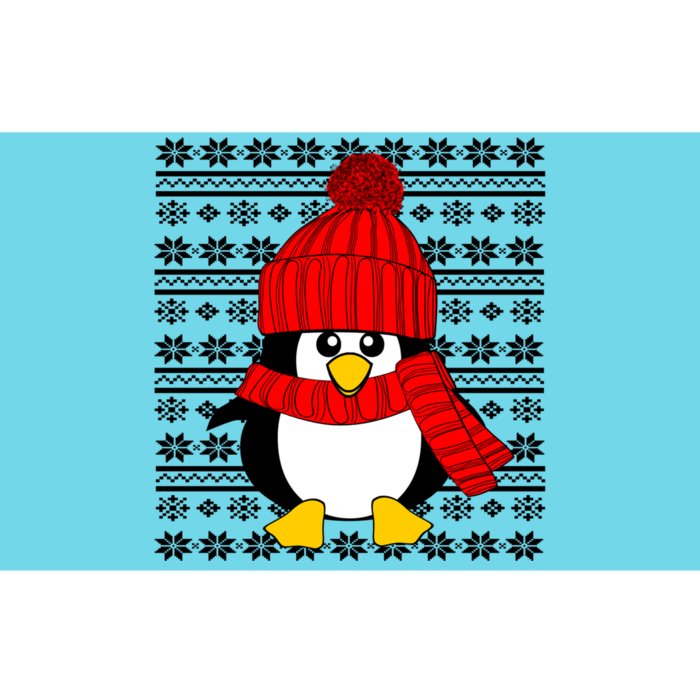 Cute Penguin Ugly Christmas Sweater Xmas Gift Bumper Sticker