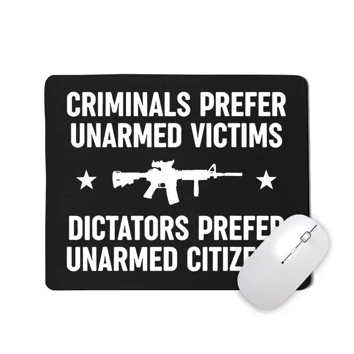 Criminals Prefer Unarmed Victims Mousepad