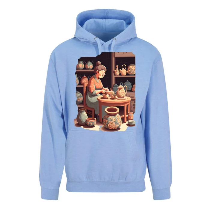 Claymaker Pottery Vintage Pottery Mom Meaningful Gift Unisex Surf Hoodie