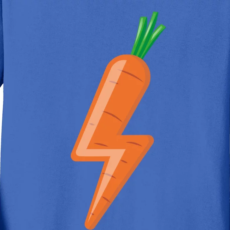 Carrot Power Vegan Cute I Love Veggies Gift Great Gift Kids Long Sleeve Shirt