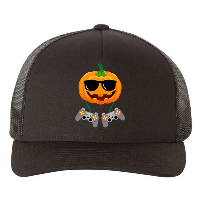 Cool Pumpkin Video Gamer Yupoong Adult 5-Panel Trucker Hat