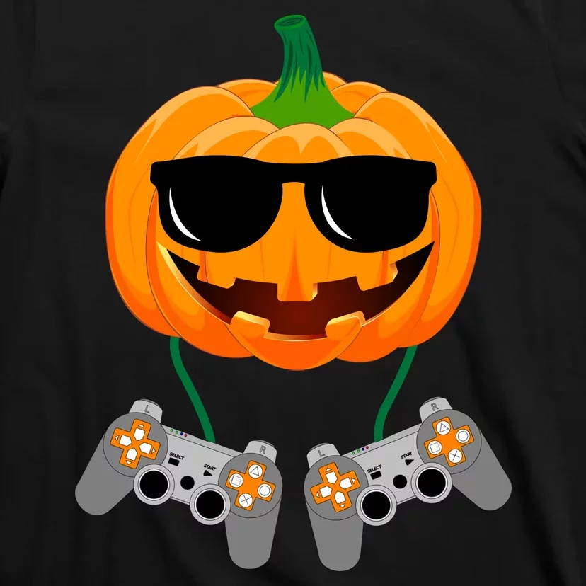 Cool Pumpkin Video Gamer T-Shirt