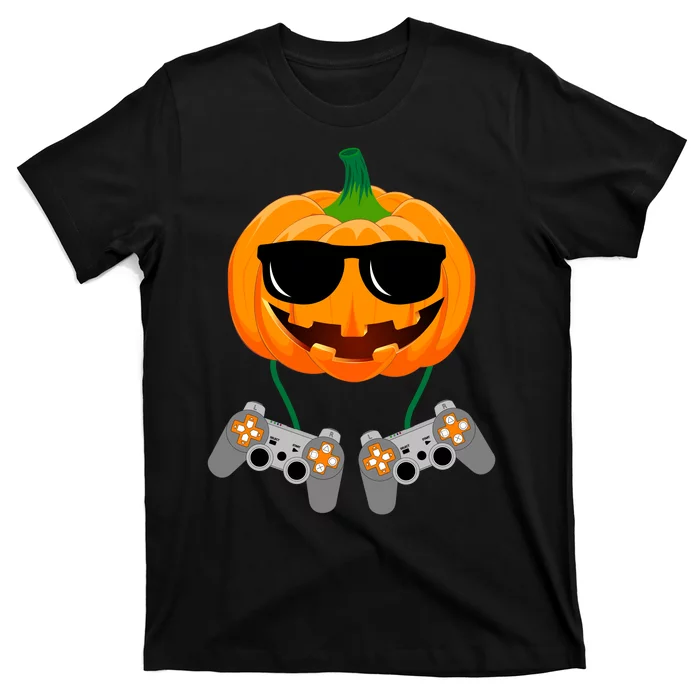 Cool Pumpkin Video Gamer T-Shirt