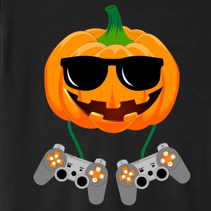 Cool Pumpkin Video Gamer ChromaSoft Performance T-Shirt