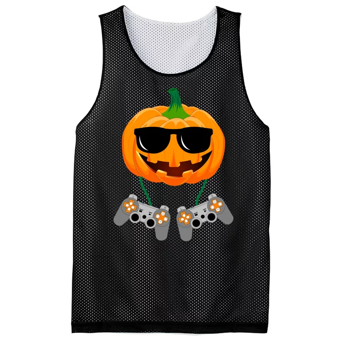 Cool Pumpkin Video Gamer Mesh Reversible Basketball Jersey Tank