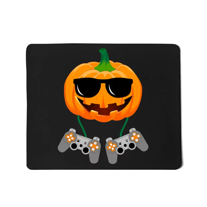 Cool Pumpkin Video Gamer Mousepad