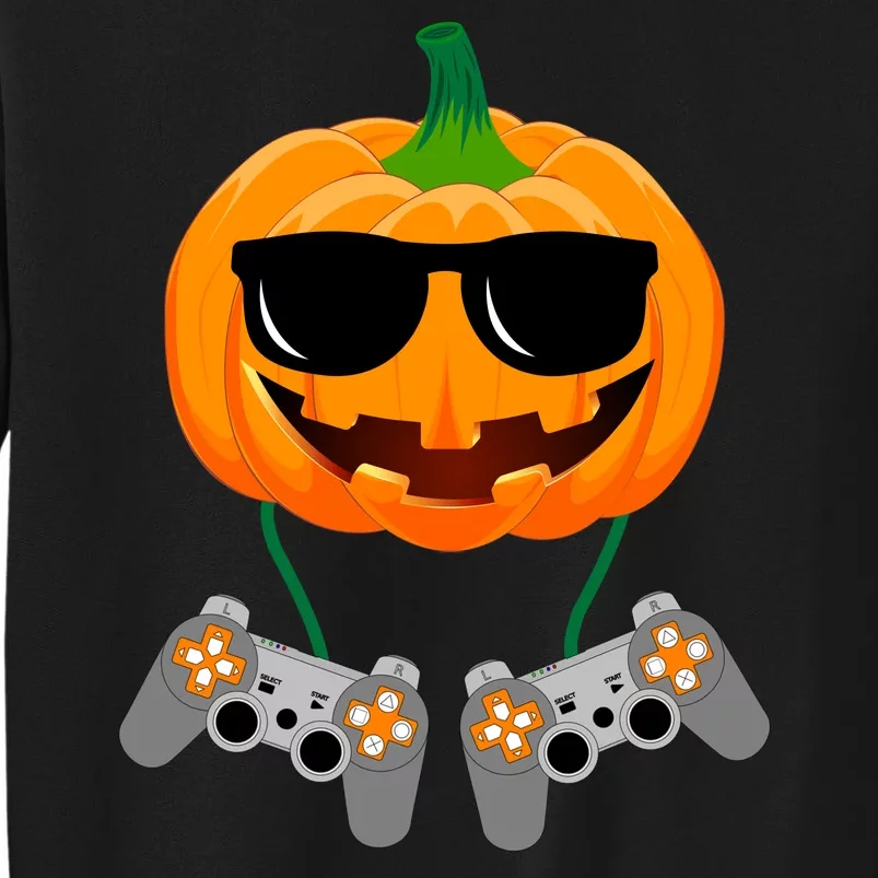 Cool Pumpkin Video Gamer Tall Sweatshirt