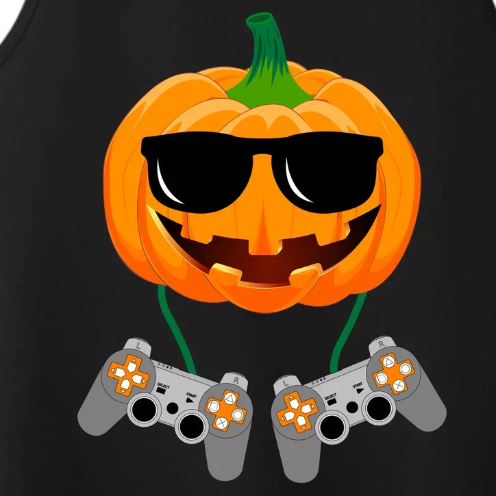 Cool Pumpkin Video Gamer Performance Tank