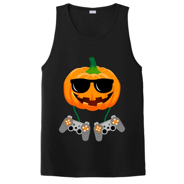 Cool Pumpkin Video Gamer Performance Tank