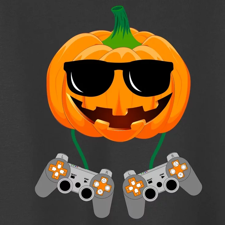 Cool Pumpkin Video Gamer Toddler T-Shirt