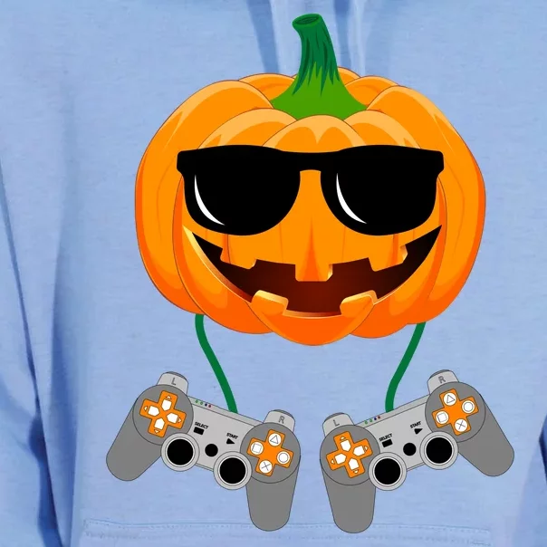 Cool Pumpkin Video Gamer Unisex Surf Hoodie