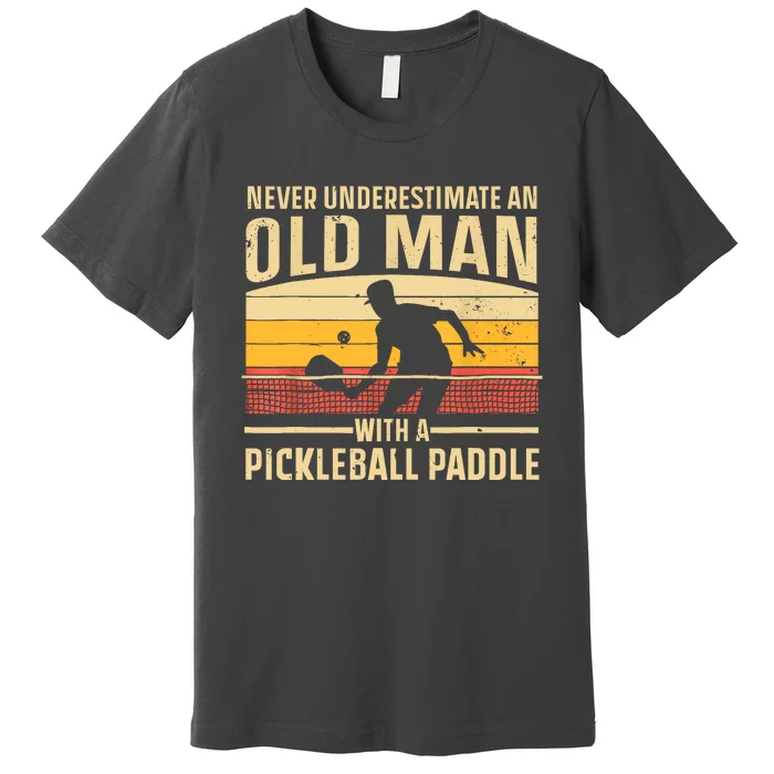 Cool Pickleball Vintage Paddle Pickleball Player Gift Premium T-Shirt