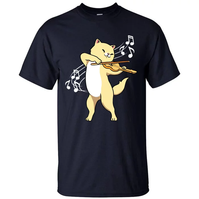 Cat Playing ViolinViolinist Tall T-Shirt