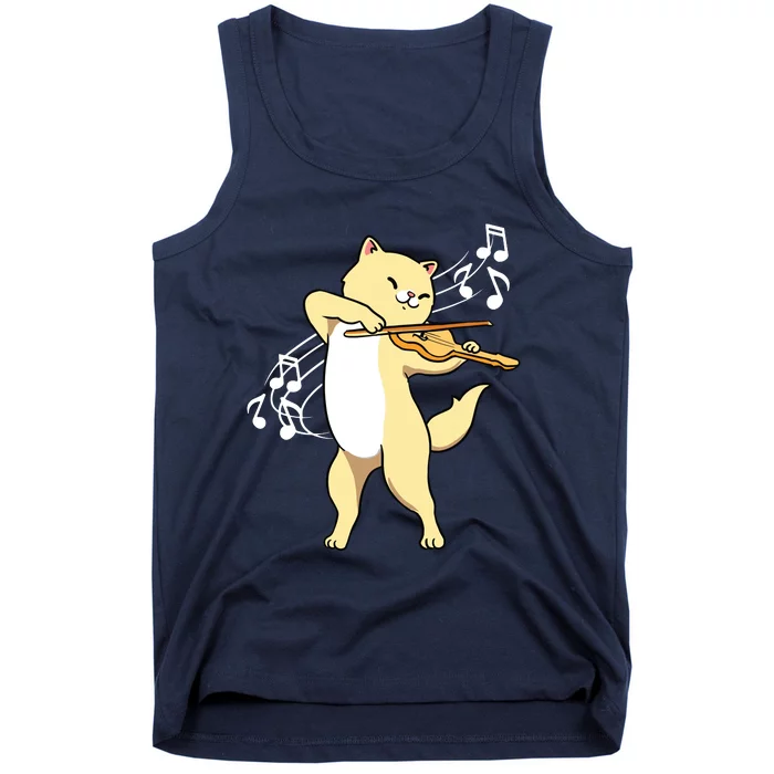 Cat Playing ViolinViolinist Tank Top