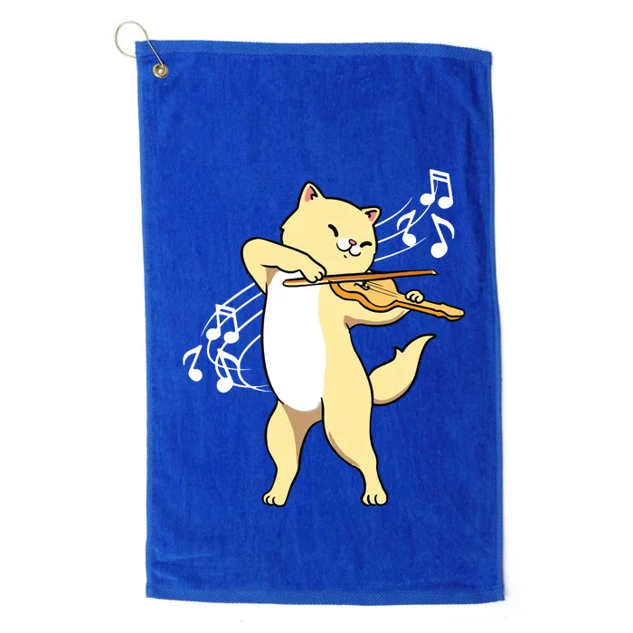 Cat Playing ViolinViolinist Platinum Collection Golf Towel