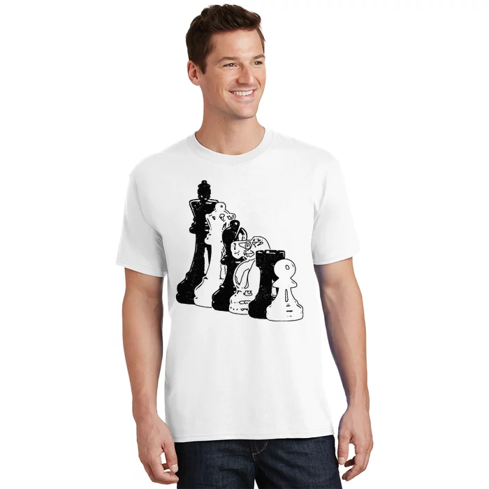 Chess Pieces Vintage Chess Player T-Shirt