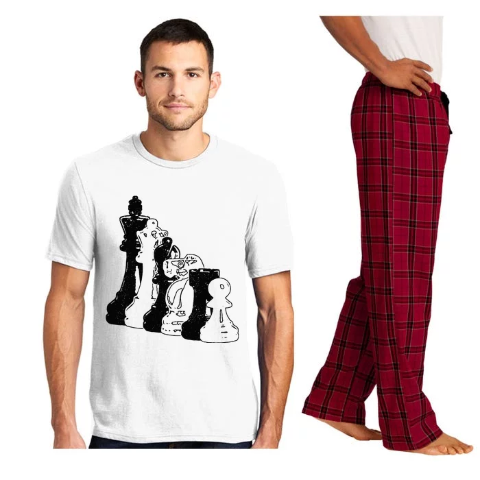 Chess Pieces Vintage Chess Player Pajama Set