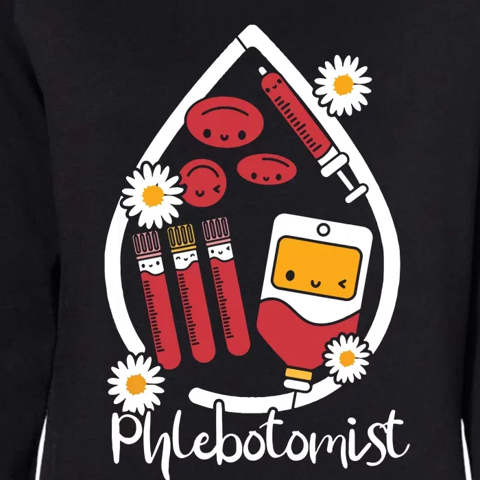 Cute Phlebotomist Veins Blood Phlebotomy Technician Womens California Wash Sweatshirt