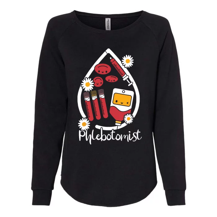 Cute Phlebotomist Veins Blood Phlebotomy Technician Womens California Wash Sweatshirt