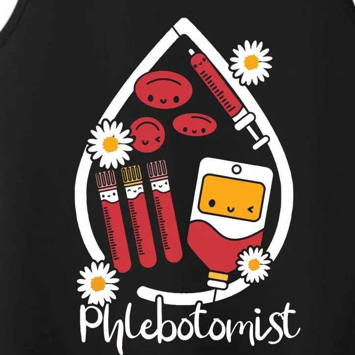 Cute Phlebotomist Veins Blood Phlebotomy Technician Performance Tank